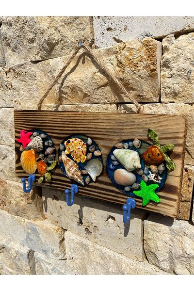 Mirvano Sea Themed Decorative Key Hanger - Wooden Keychain