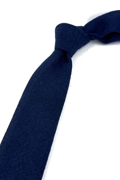 Kravatkolik Navy Blue Wool Slim Tie SK7789