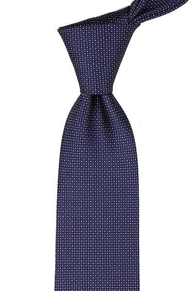 Kravatkolik Navy Blue Dot Pattern Classic Tie with Handkerchief Kk9382