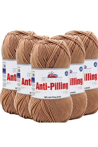 Himalaya Himalaya Everyday Super Lux 5 Pieces Anti Pilling Hand Knitting Yarn - 73404 Coffee with Milk