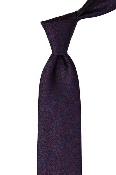Kravatkolik Dark Navy Sand Pattern Classic Tie with Handkerchief Kk10443