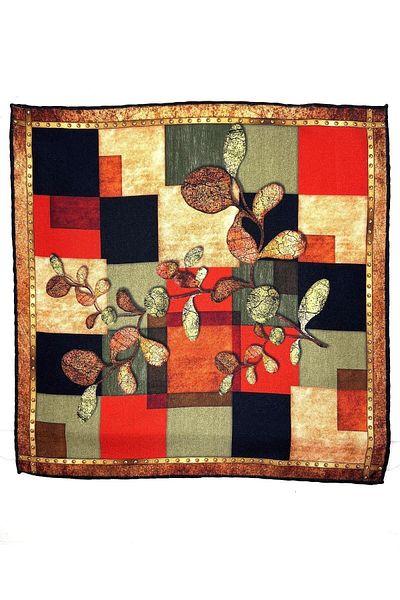 Kravatkolik Multicolored Square Pattern Men's Pocket Handkerchief SPS604-68