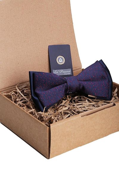 Kravatkolik Navy Blue Dot Pattern Bow Tie P1320