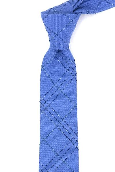 Kravatkolik Blue Wool Slim Tie SK7781