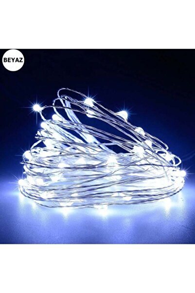BYSHOME Peri Led 10 Metre Pilli Beyaz Renk Dekoratif Aydınlatma