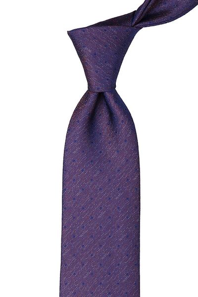 Kravatkolik Brown Polka Dot Pattern Classic Necktie with Handkerchief Kk10070
