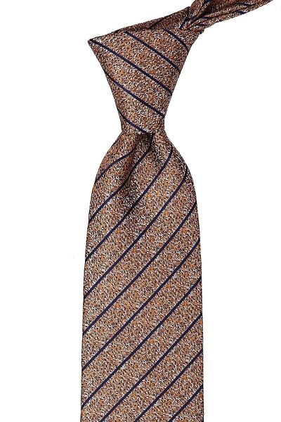 Kravatkolik Classic Tie with Yellow Line Pattern Handkerchief Kk9820
