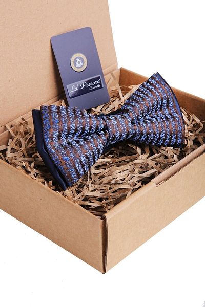 Kravatkolik Brown Motif Pattern Bow Tie P995
