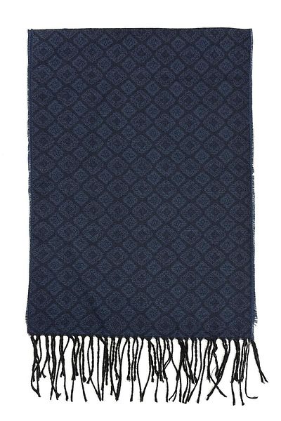 Kravatkolik Black - Blue Motif Pattern Men's Camisole K496