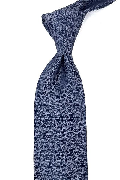 Kravatkolik Gray - Blue Sand Pattern Classic Tie with Handkerchief KK12444