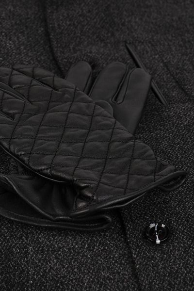 Kravatkolik Men's Black Leather Gloves El09