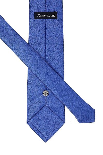 Kravatkolik Classic Tie with Blue Sand Pattern Handkerchief Kk9475