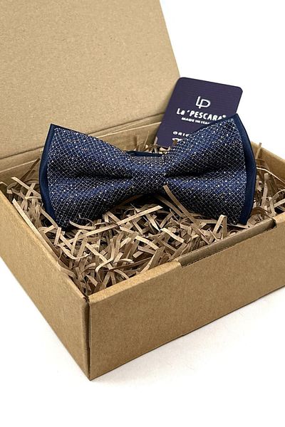 Kravatkolik Navy Blue Dot Pattern Bow Tie P1763
