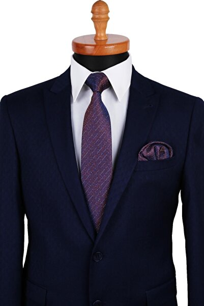 Kravatkolik Карирана кърпа с кафяви ивици Класическа вратовръзка Kk9695