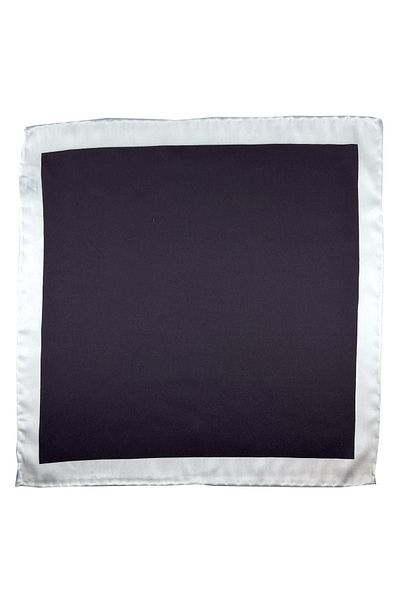 Kravatkolik Purple - White Plain Men's Pocket Handkerchief SPS650-128