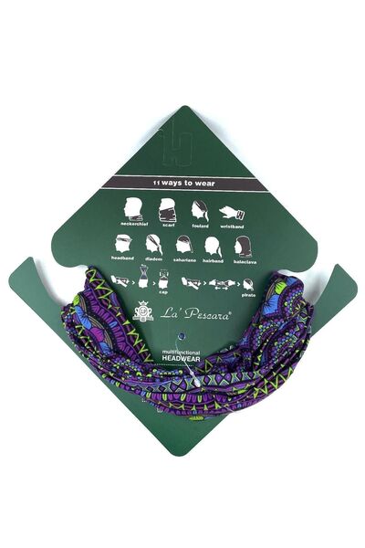 La Pescara Punk Border Purple Bandana Bnd67