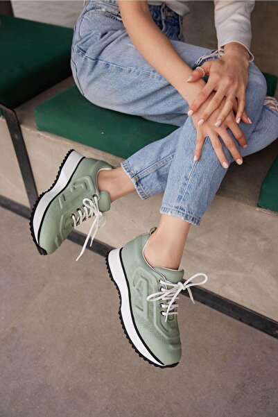 FOLLİNİ Tenis de damă din piele naturală albă - pantofi sport