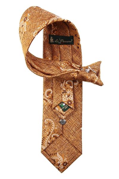 Kravatkolik Saffron Shawl Pattern Clip Tie KLP417