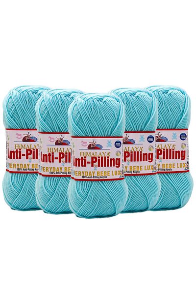 Himalaya Himalaya Everyday Bebe Lux 5 Pieces Anti Pilling Hand Knitting - 70453 Light Blue