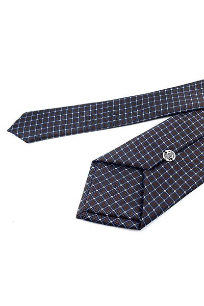 Kravatkolik Brown Small Pattern Classic Tie Kmp122