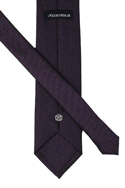 Kravatkolik Black Sand Pattern Classic Tie with Handkerchief Kk9431