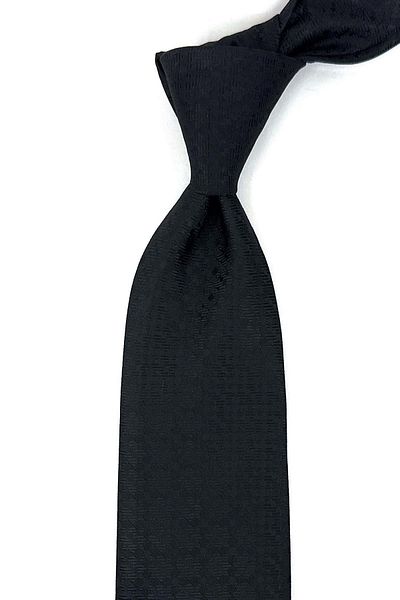 Kravatkolik Black Motif Pattern Classic Necktie with Handkerchief KK12013