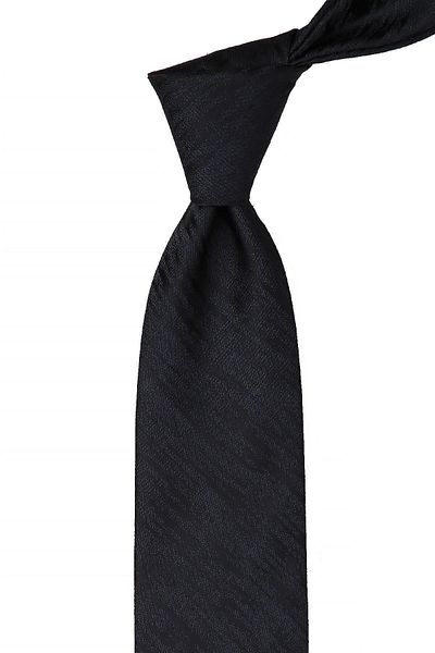 Kravatkolik Men's Black Motif Pattern Classic Necktie with Handkerchief Kk10523