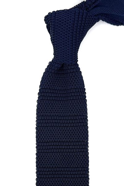 Kravatkolik Knitted Patterned Navy Blue Tie - ÖR8337