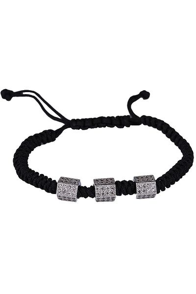Kravatkolik Black String Macrame Men's Bracelet Blk1592