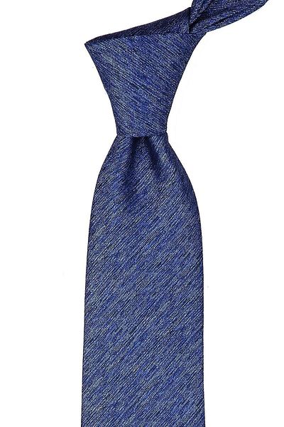 Kravatkolik Classic Tie with Blue Sand Pattern Handkerchief Kk9414