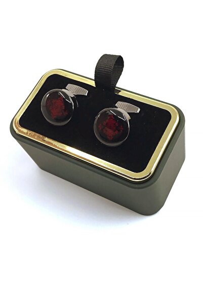 Kravatkolik Erkek Siyah Yuvarlak Kol Düğmesi