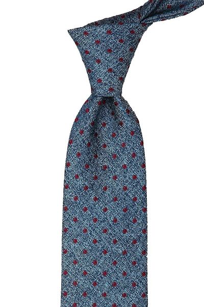 Kravatkolik Men's Green Polka Dot Pattern Classic Necktie with Handkerchief Kk9960