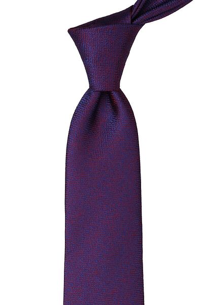 Kravatkolik Claret Red - Blue Sand Pattern Classic Tie with Handkerchief Kk10244