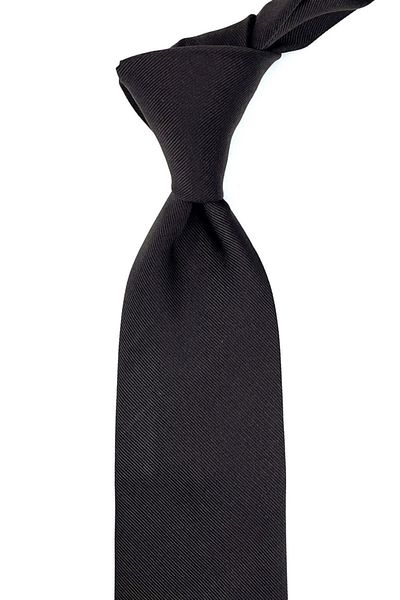 Kravatkolik Brown Diagonal Italian Plain Silk Tie Ik1294