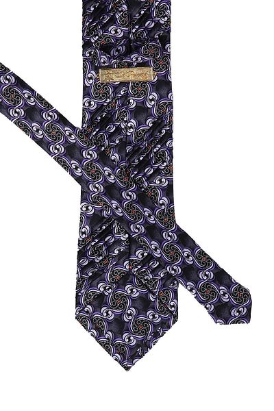 Kravatkolik Smoked Motif Pattern Pleated Silk Tie Est124