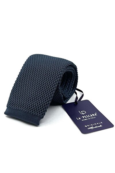 La Pescara Pacific Blue Plain Knitted Tie Knitted 8350