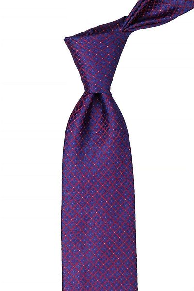 Kravatkolik Navy Blue Dot Pattern Classic Tie with Handkerchief Kk10415