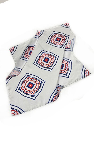 La Pescara Білий мотив візерунок шарф бандана 55-55 см KDNF09