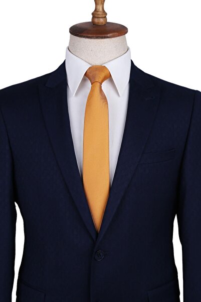 Kravatkolik Тънък вратовръзка с жълт точков мотив SK7587