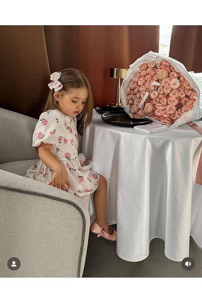 Kayyra Lined Floral Girl's Dress
