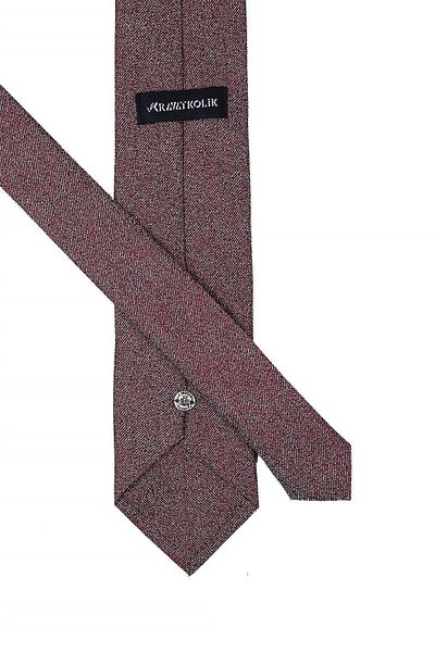 Kravatkolik Red Sand Pattern Classic Tie with Handkerchief Kk10504