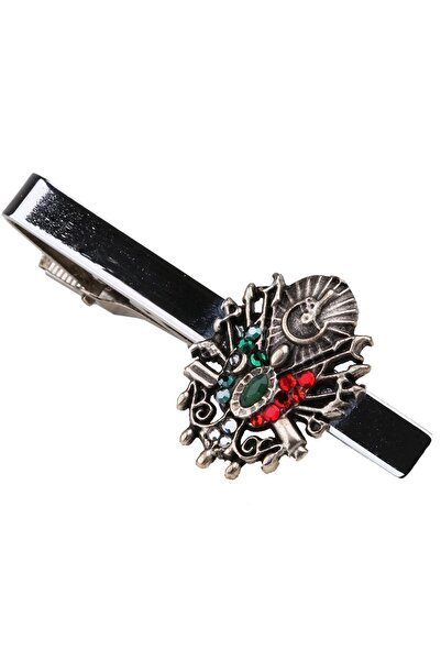 La Pescara Erkek Gümüş Renk Osmanlı Arması Motif Kravat İğnesi KIY123 KRVT869...