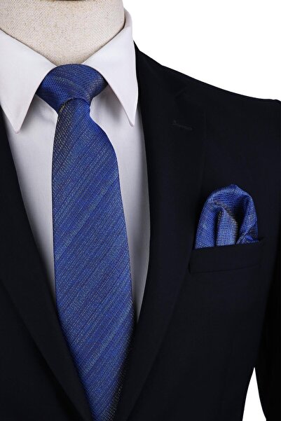 Kravatkolik Синя краватка з візерунком піску Класична краватка Kk10636