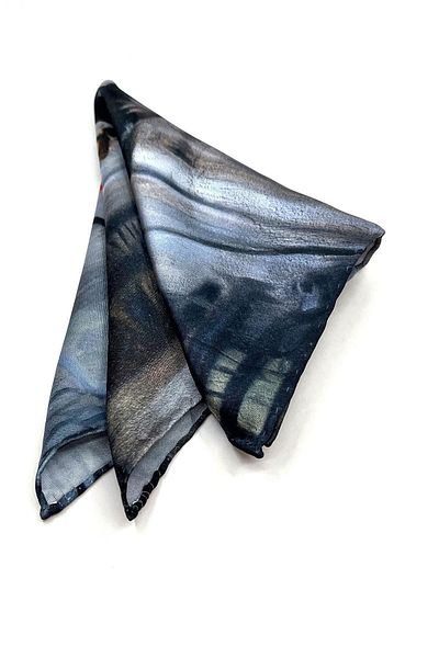 Kravatkolik Smoke Color Bicycle Motif Men's Pocket Handkerchief SPS590-66
