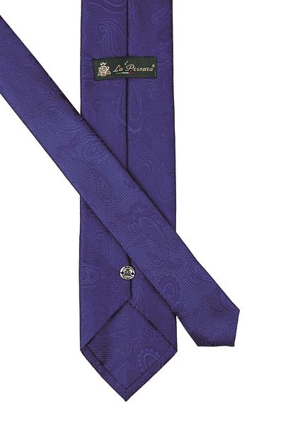 Kravatkolik Dark Blue Shawl Pattern Classic Tie with Handkerchief Kk9878