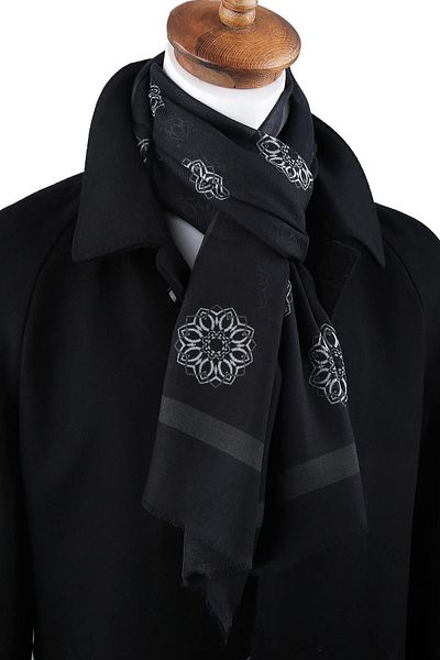 Kravatkolik Orchard Style Μαύρο Ιταλικό Modal Kaşkol MDL38