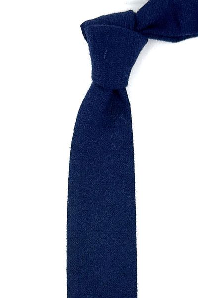 Kravatkolik Navy Blue Wool Slim Tie SK7809