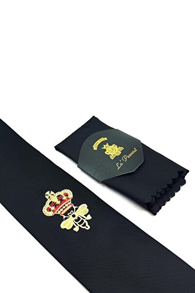 La Pescara ربطة عنق مطبوعة باللون الأسود العادي من Royal Crest Kk11694