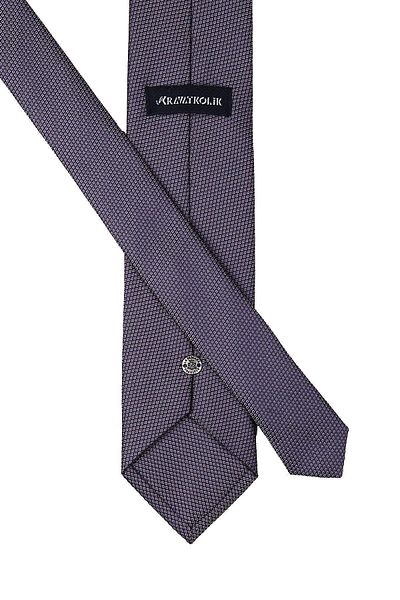 Kravatkolik Men's Gray Dot Pattern Classic Tie with Handkerchief Kk10350