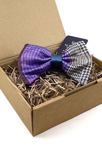 Kravatkolik Multicolored Motif Pattern Bow Tie P1795